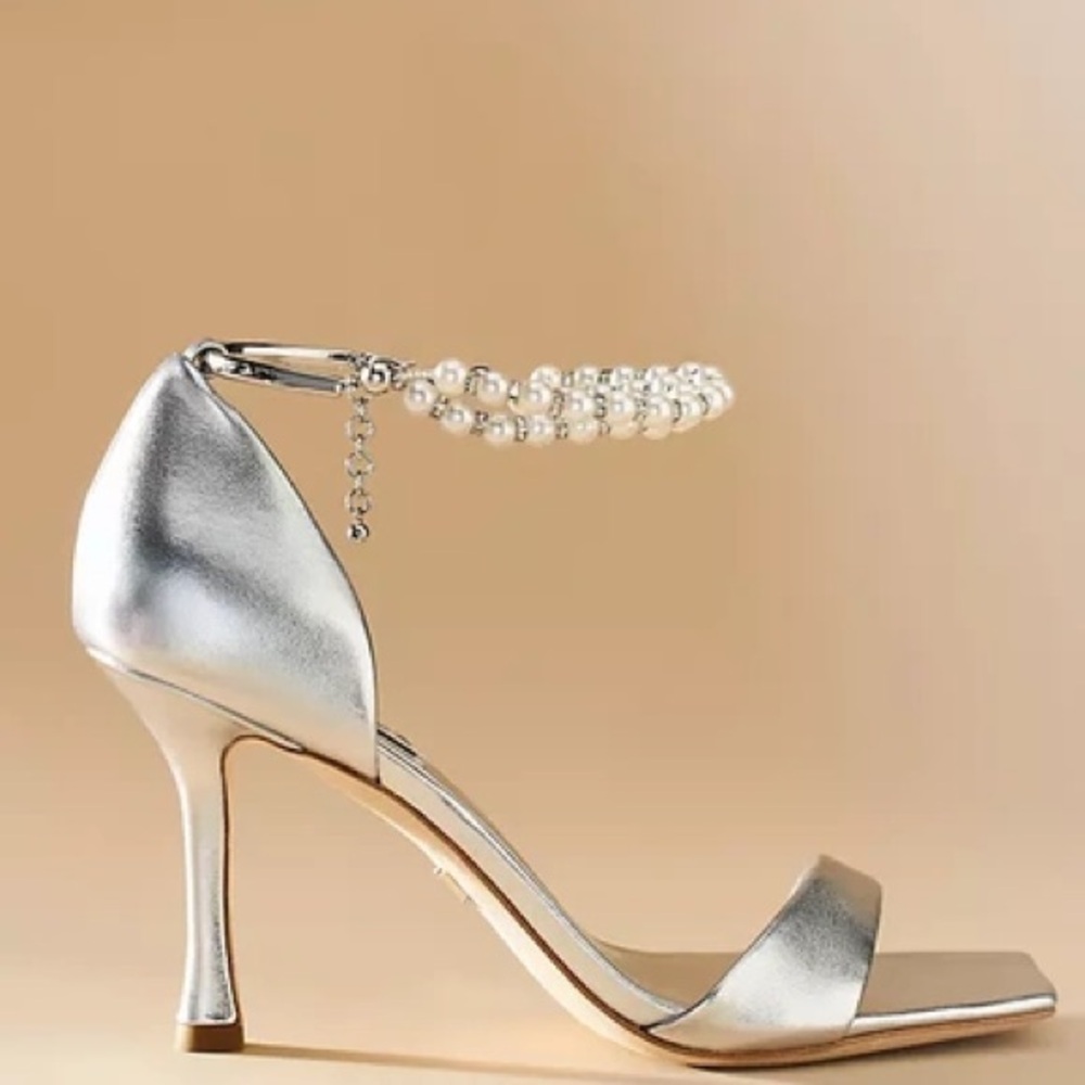 Badgley Mischka Loretta Dual Pearl Strap Stiletto